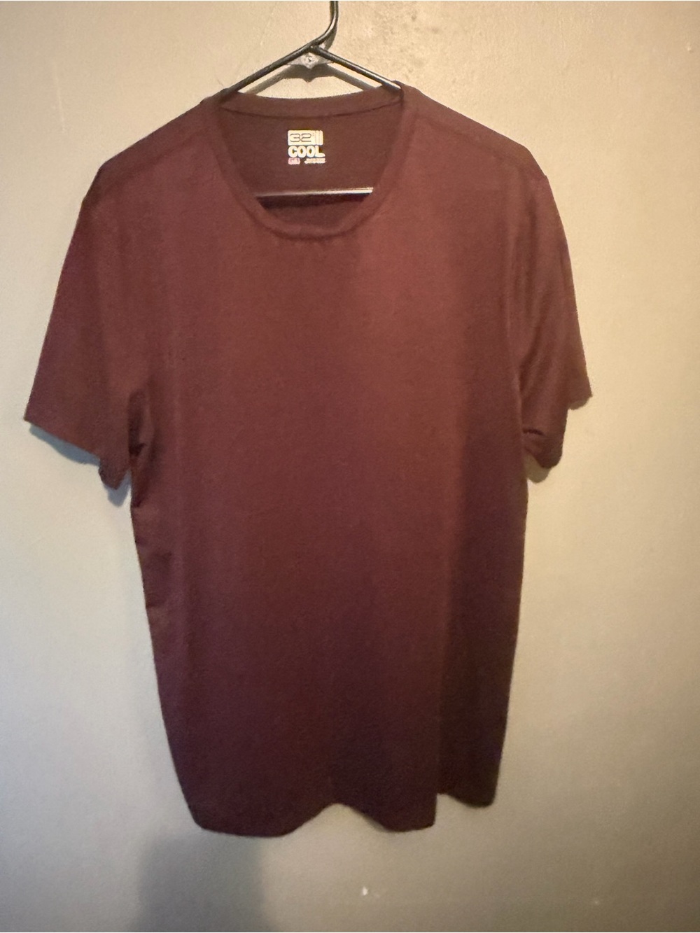 32 Degrees Men's Maroon Short Sleeve Crew Neck Tee
